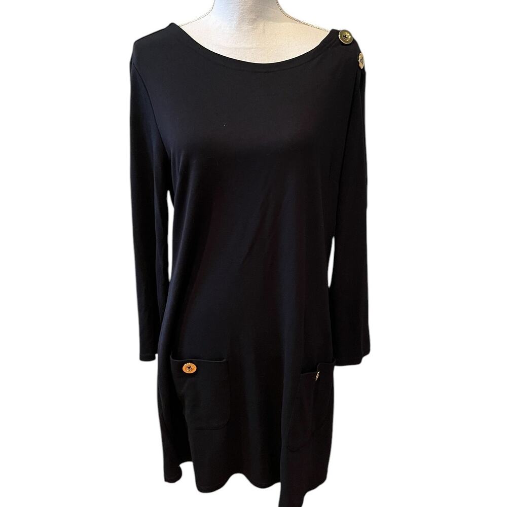 STS Sail to Sable Classic Long Sleeve Knit Dress Black L